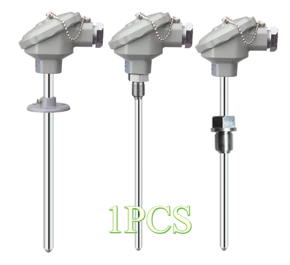 1PCS Direct plug type [pt100 signal] deep insertion 50mm/100mm/150mm/200mm high temperature thermocouple temperature sensor