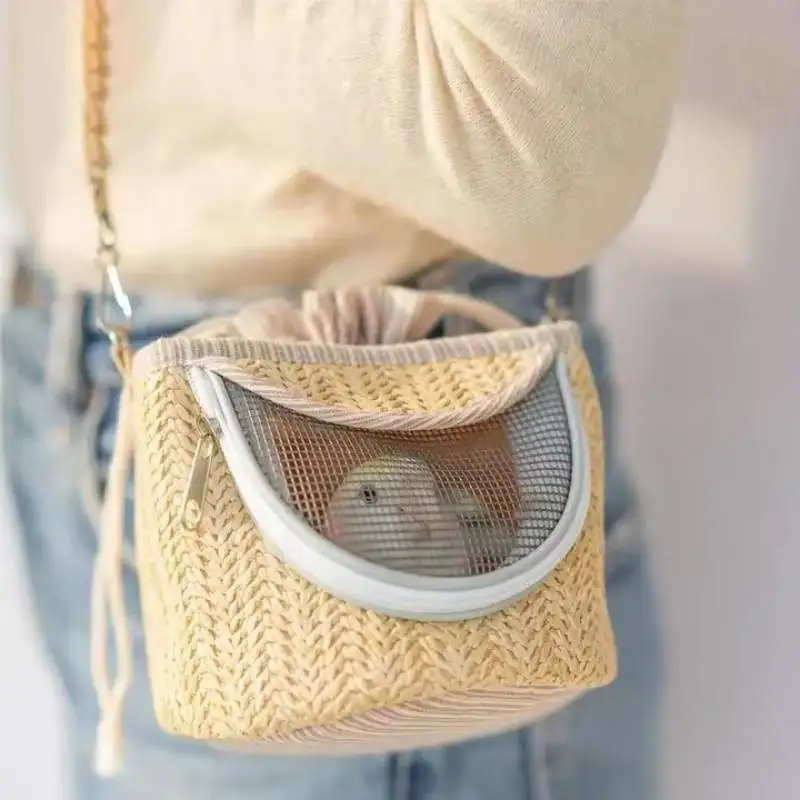 Hamster Takeout Bag Guinea Pig Breathable Outing Dual Purpose Bag Crossbody Bag Bunny Honey Glider Travel Tote Bag