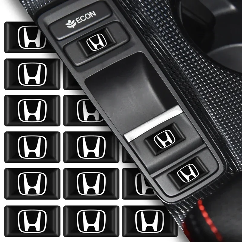 

10Pcs 3D Epoxy Car Exterior/Interior Decoration Small Sticker For Honda Civic Odyssey HR-V City Accord Jazz Car Accessories