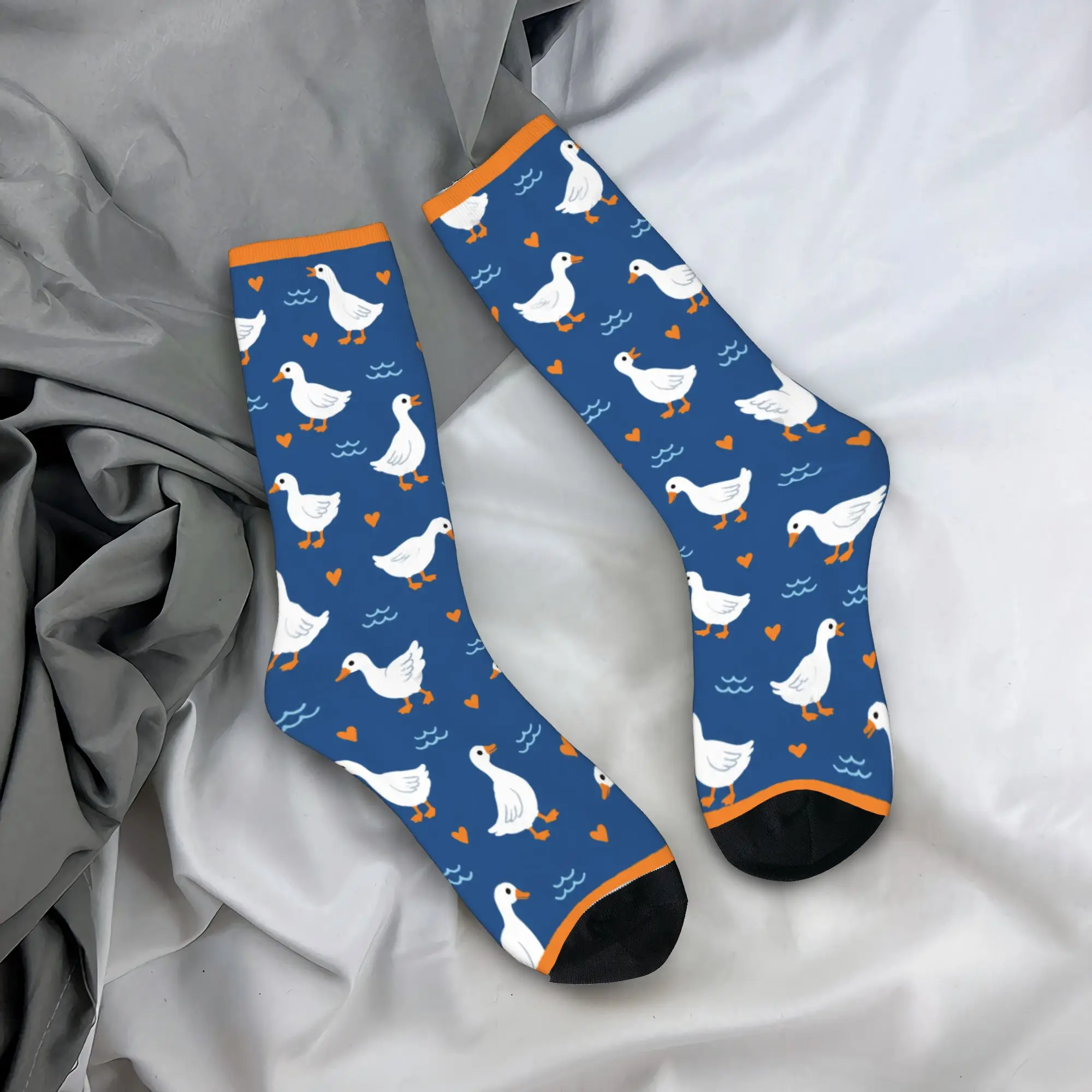 Men's Socks Simple Duck Pattern Animal Cartoon Stockings Autumn Funny Quality Socks Pattern Running Non Slip Socks