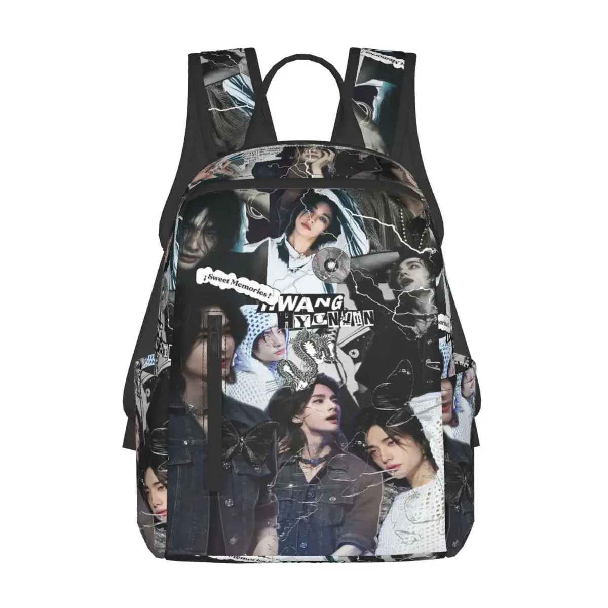 

HyunJin Korean Kpop Singer Backpack Daypack Large Capacity Children BookBag School Bag Shoulder Bags for Men Women