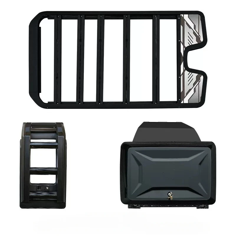 SUV Offroad Mod Kit Roof Platform Side Ladder Side Storage Bag Heavy Duty Rooftop Luggage Parts