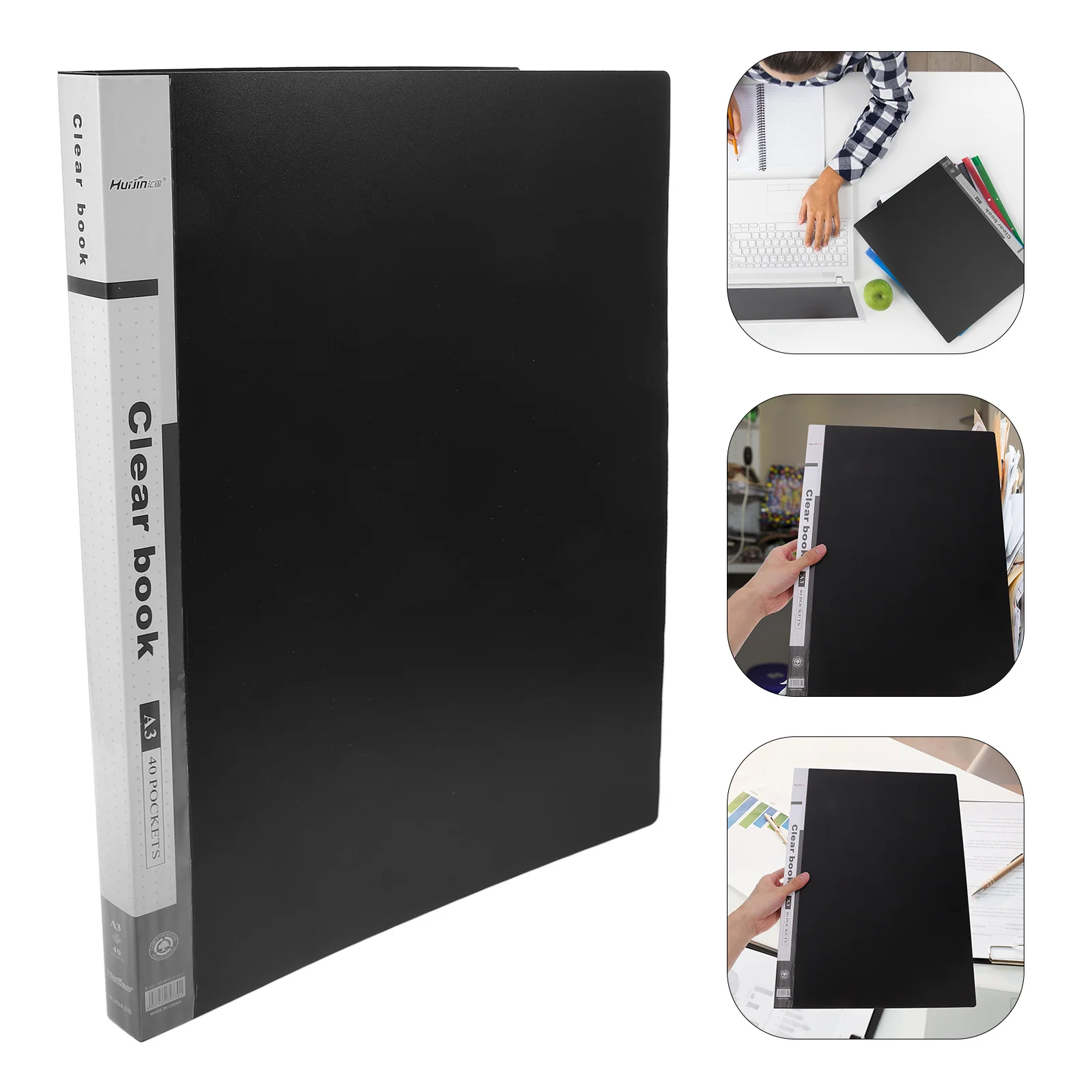 

Presentation Portfolio Folder Clear Sleeves Document Organizer for Artwork Drawing Music Sheets Report Filing Storage