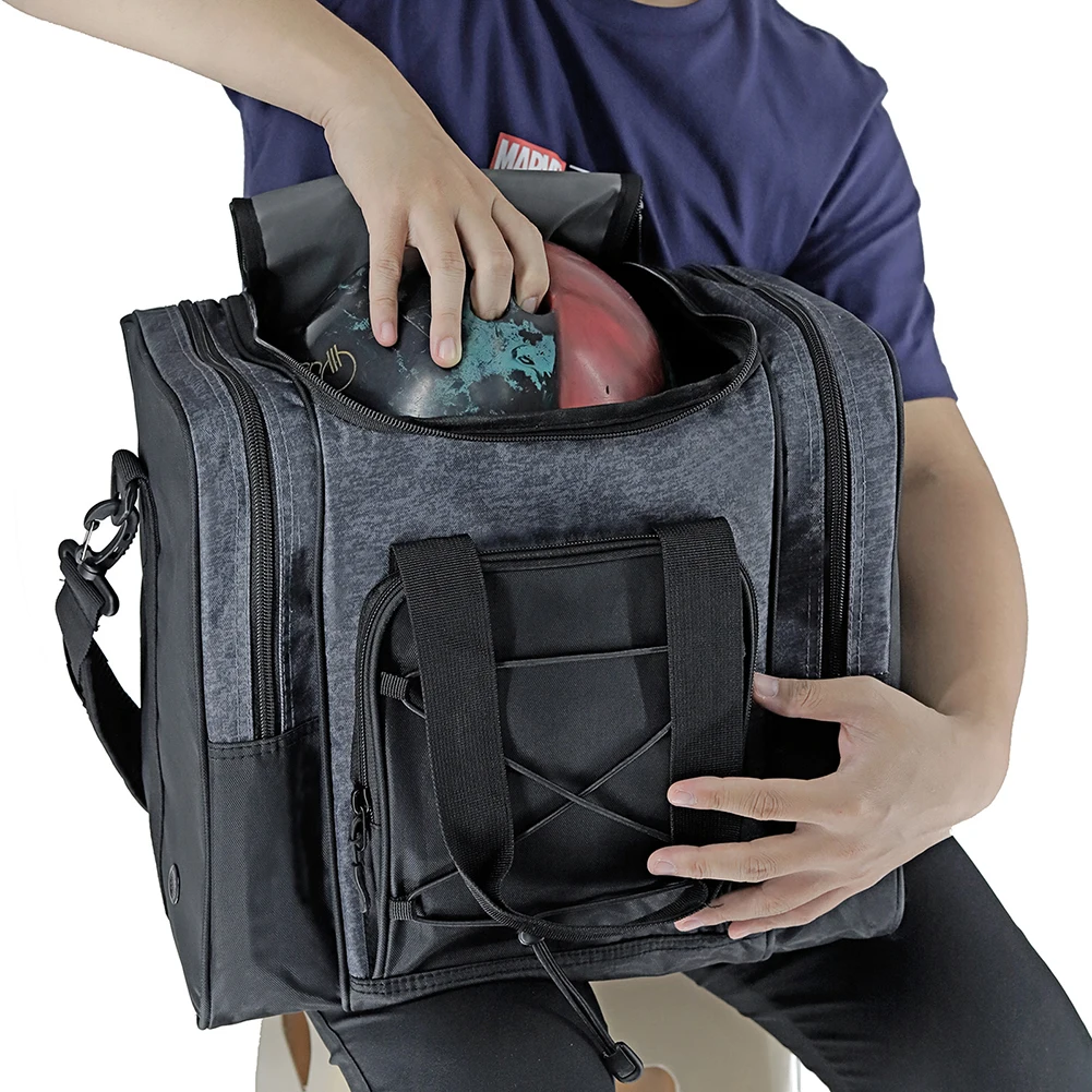 Bowling Bags For Single Ball,Fits Bowling Shoes Up To Mens Size 14, With 4 Unti-slip Bases Under The Bag For Outdoor Training