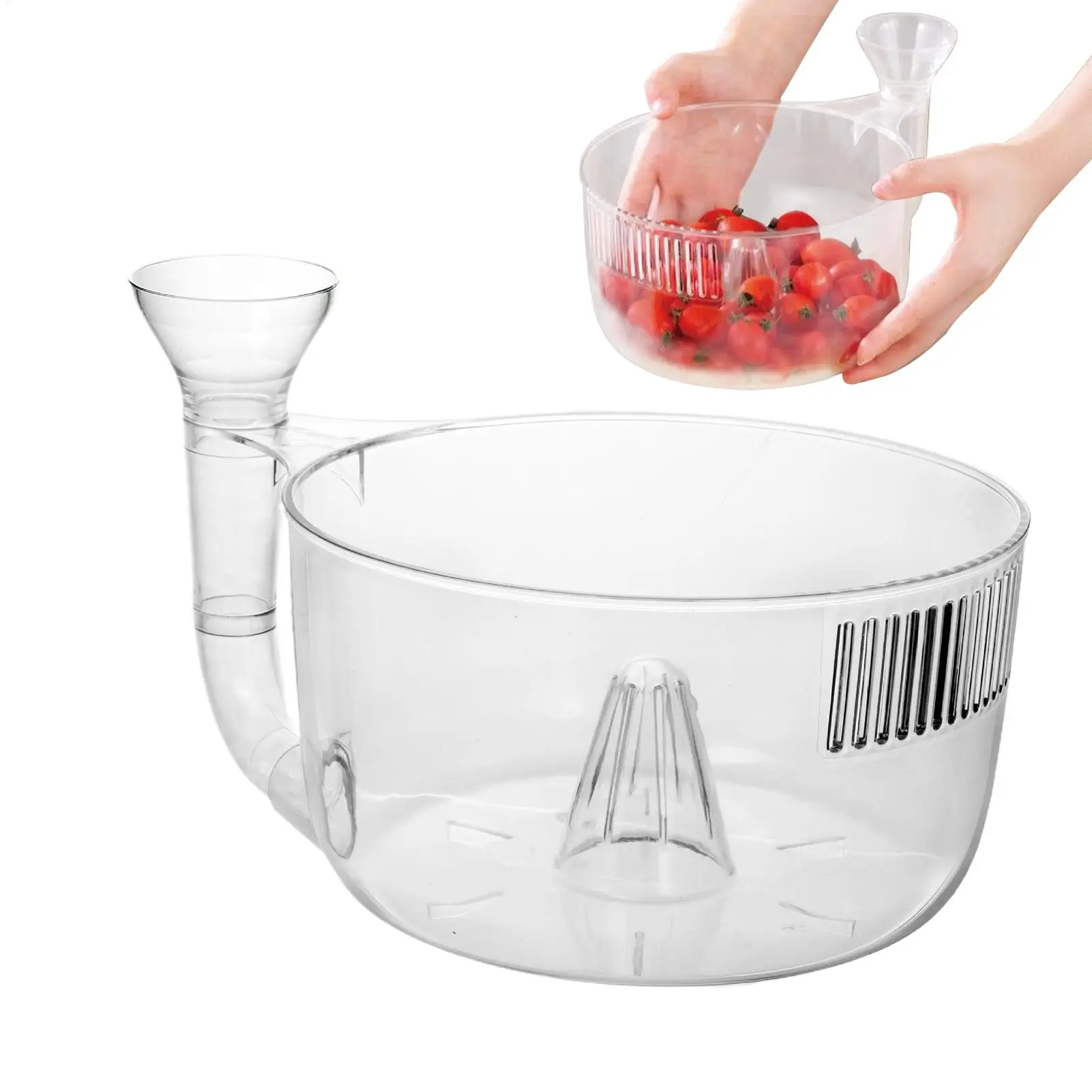 

Automatic Washer Bowl Drain Basket Automatic fruit drain basket snail drain basket Fruit Washing Bowl fruit washing artifact