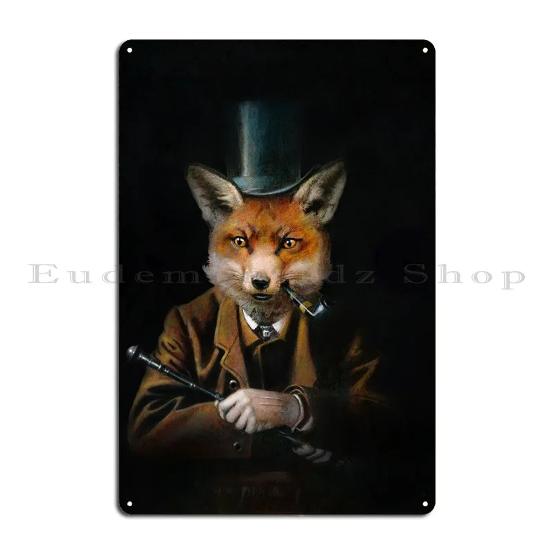 The Dapper Fox Metal Plaque Poster Pub Home Personalized Living Room Garage Tin Sign Poster