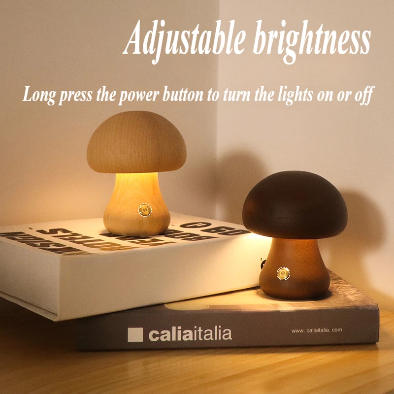 Mushroom Night Light Touch Switch Bedroom Bedhead Sleep Up High End LED Decorative Atmosphere Light