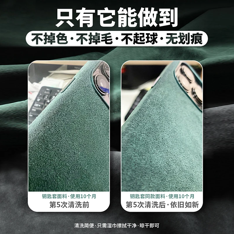 Fit For Polestar 3 4 Car Key Card Holder NFC Smart Card Case Suede Protective Shell