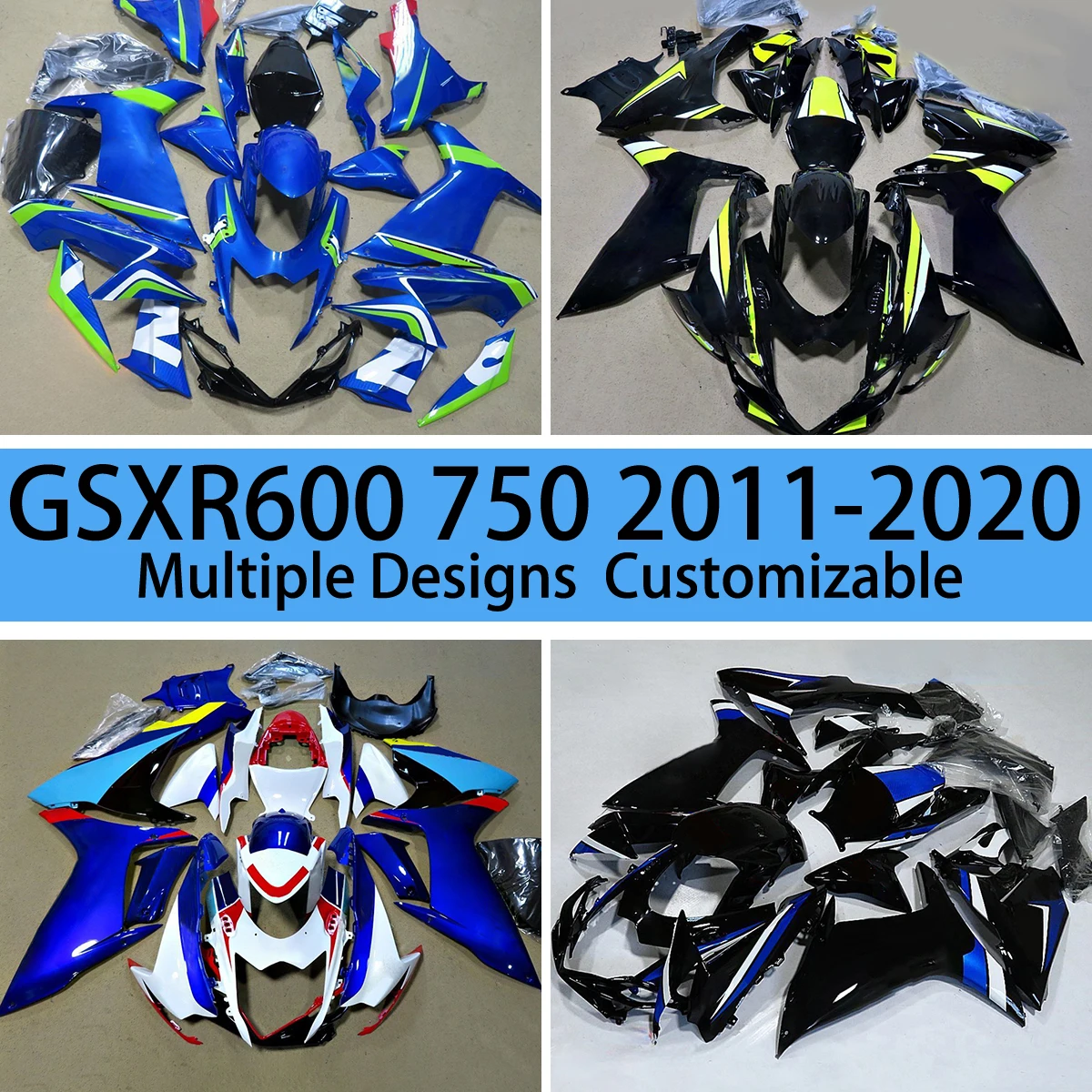 

GSXR 600 750 2011 2012 2013 2014 2015 2016 2017 2018 2019 2020 Bodywork Fairings for GSXR600 GSXR750 Motorcycle Fairing Kit
