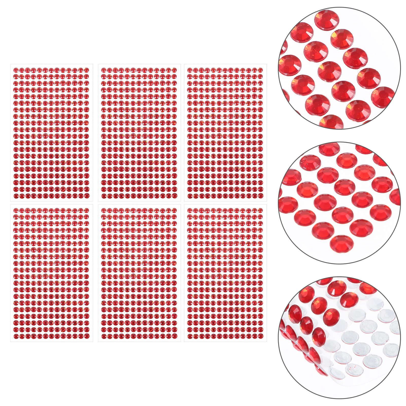 

DIY Craft Gems 6 Sheets Adhesive Rhinestones for Phone Shell Nails Walls Decorations Sequins for Crafting Craft Gems