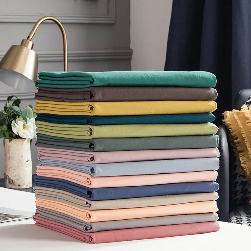 Pure Cotton Flat Bed Sheet Summer Bedspread Soft Bed Linens 2 People Couple Luxury Double Bed Bedding King Size Bedsheet
