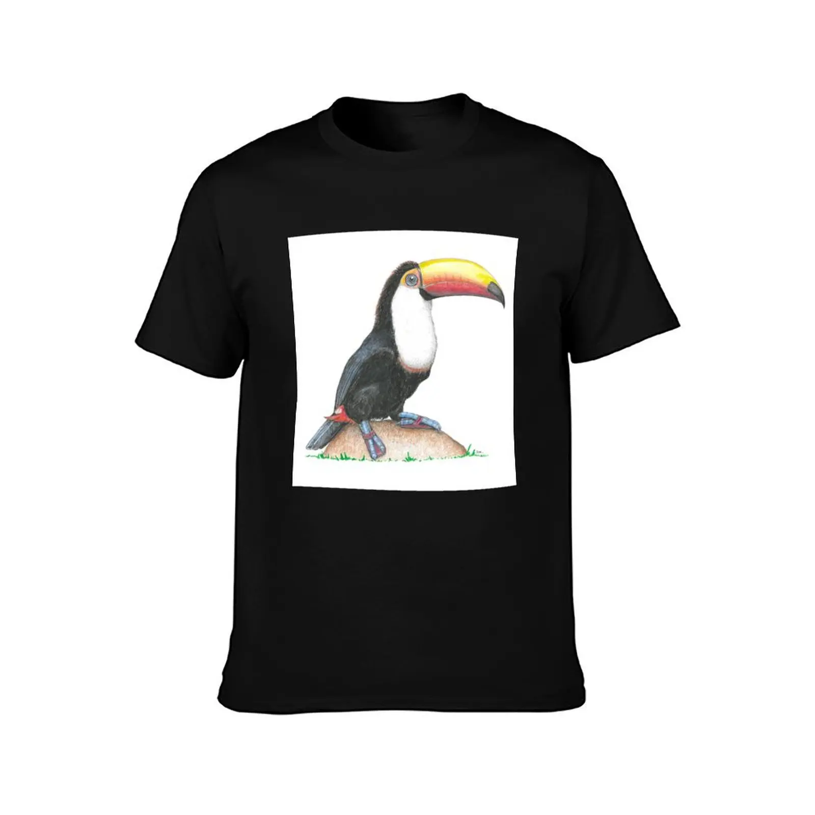 Toucan in Flip Flops T-Shirt Sweat Resistant Workout Tee Shirt T-Shirt