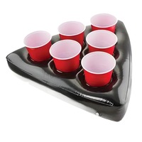 Inflatable Triangle Hat for Ping Pong Toss Game Fun Tossing Props Inflatable Beer Soda Drink Cup Holder Exciting Party Toys