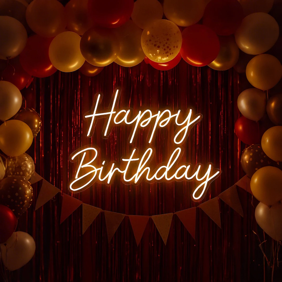 

Неоновая вывеска с днем рождения, яркий светодиодный пластиковый декор с буквами, идеально подходящий для празднования дня рождения и декора стен комнаты