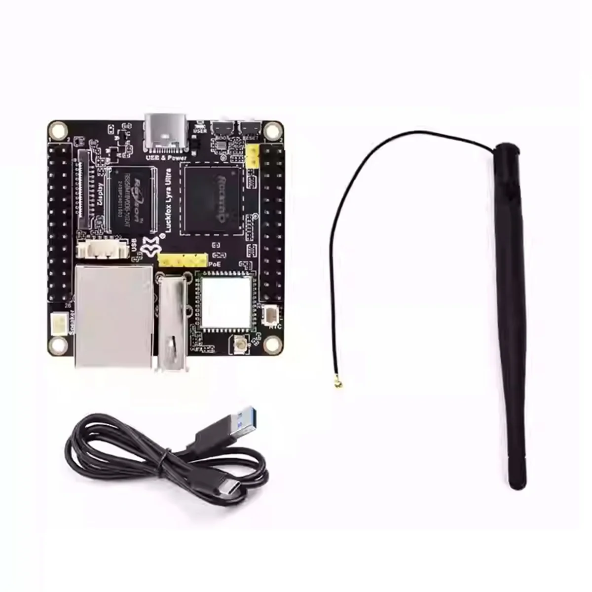 Yours Luckfox Lyra Ultra W RK3506B Linux Development Board 8G EMMC Onboard 2.4G WiFi6/Bluetooth 5.2/BLE and PoE Port