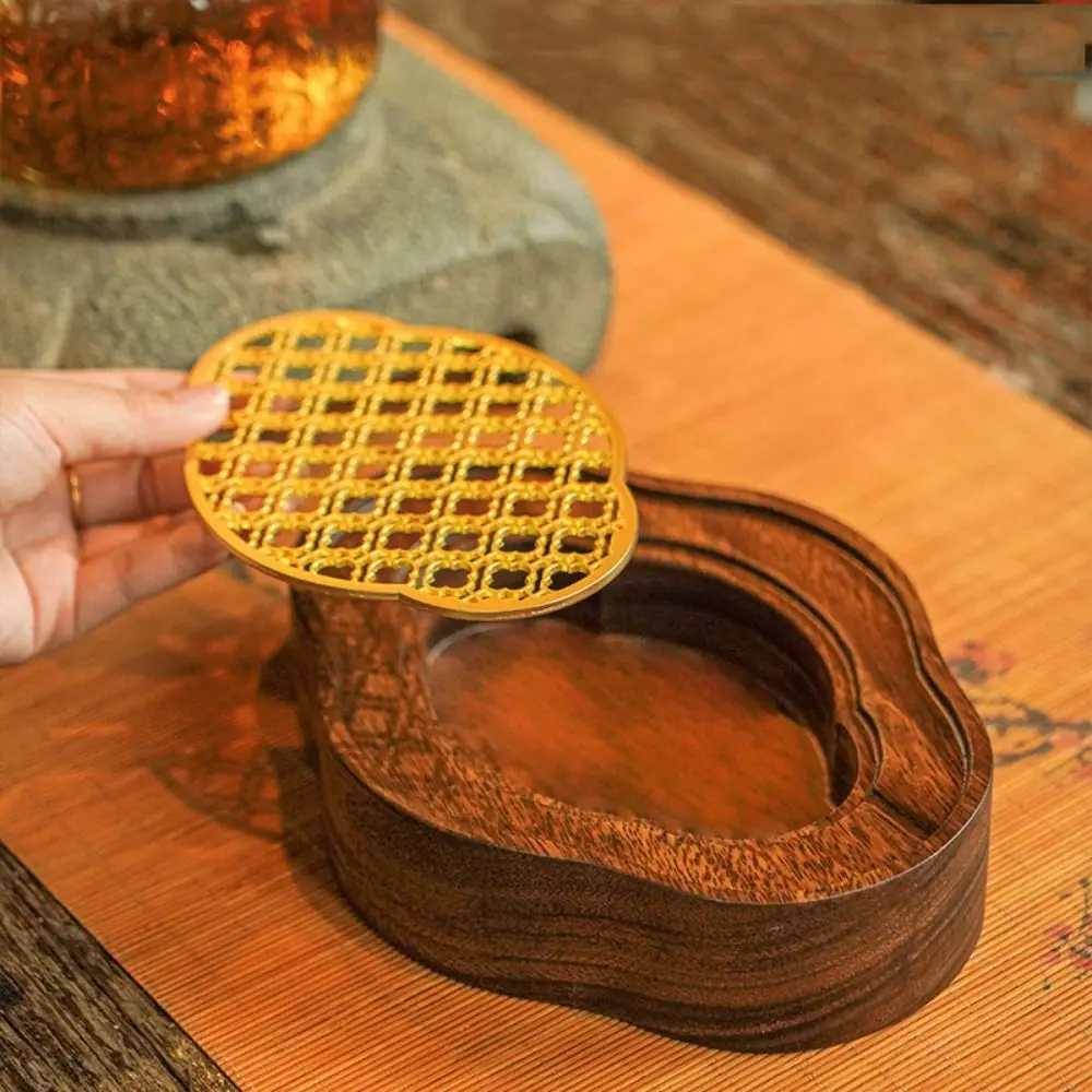 

Walnut Wood Bearing Wood Tea Tray Water Storage Detachable Teapot Drain Plate Drainage Portable Dry Brewing Tea Table