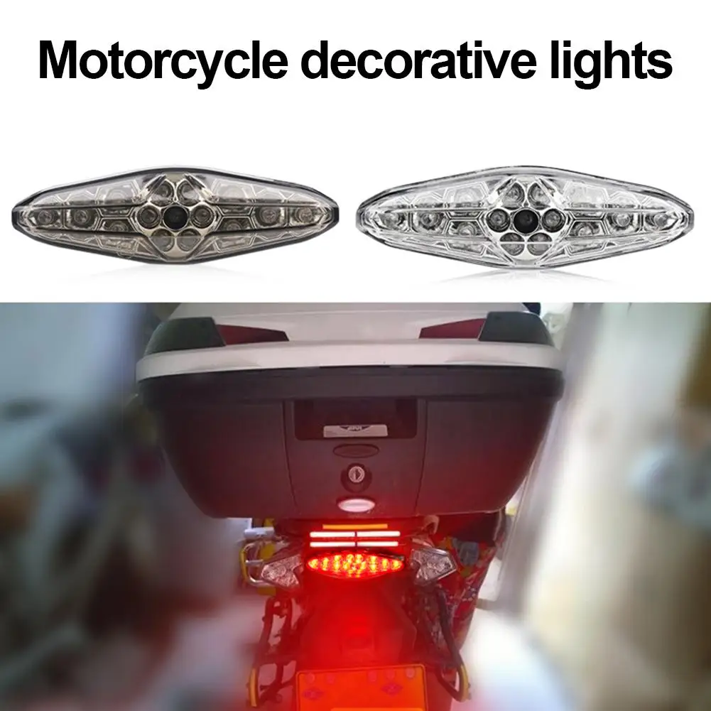

Motorcycle LED Tail Light Rear Brake Lamp 12V High Low Red Stop Signals Universal For Dirt Street Bike Scooter Motorbike O6E4