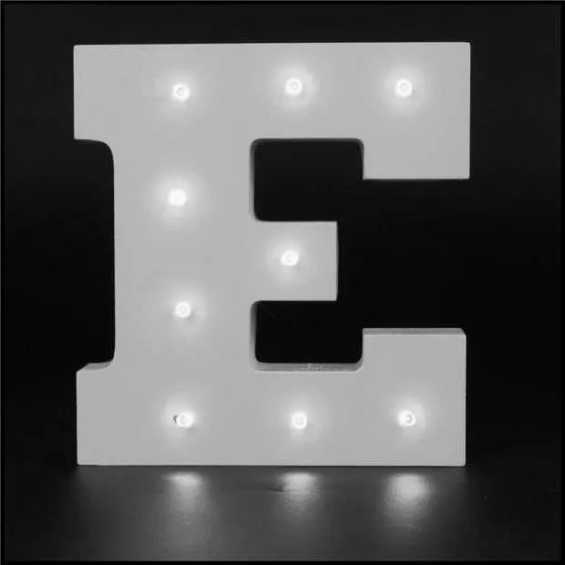 15cm White Party Decoration Led Letter Lamp Wedding Party Window Display Scrabble Dessert Table Decoration Letter Light