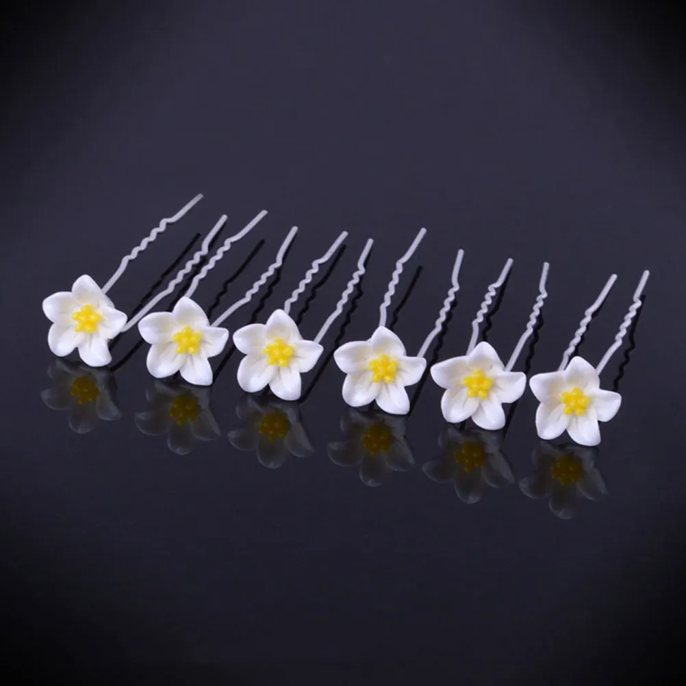 20Pcs Flower Hair Pins High-Quality Reusable Bobby Clips for Bride Braid Hairstyle Decor Travel-Friendly Hair Slides Mixed Color