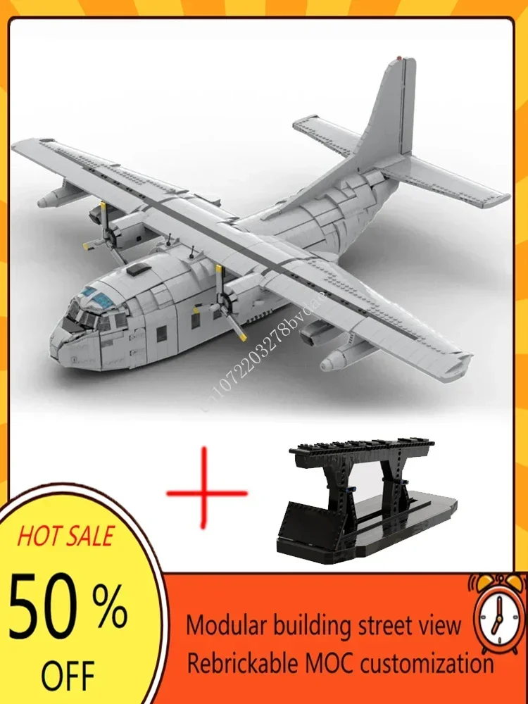 

5112PCS Custom MOC Technical 1:35 Scale Fairchild C-123K Airliner DIY Education Assembly Puzzle Toy Kid birthday Xmas Toys Gift