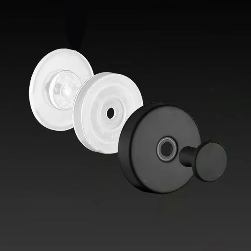 1Pc Stainless Steel Suction Cup Hooks For Shower Bathroom Hanging Towels Robe Loofah Hook For Glass Shower Doors Tile Mirrors