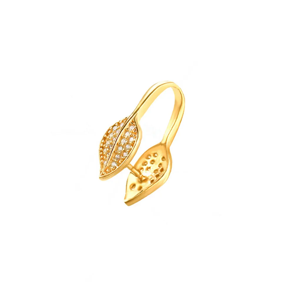 

Sterling Silver Pendant Pinch Bail Gold Plated 925 Silver Zirconia Pave Bail Connector for Gemstones