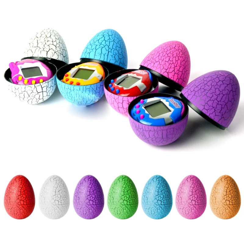 2024 New Dinosaur Flaw Eggshell Electronic Virtual Game Tumbler Egg Candy Package Box Toy