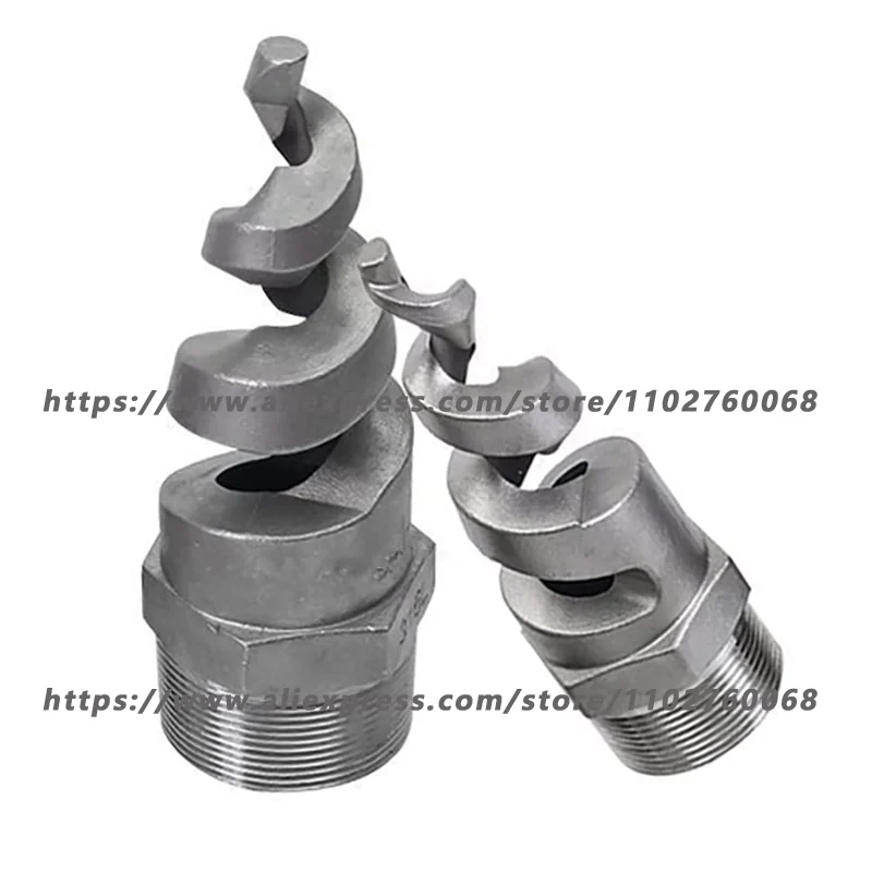 

Industrial Cleaning Equipment Parts 1/4" 304 316L Stainless Steel SPJT Whirlje Water Spray Spiral Nozzle For Gas cleaning