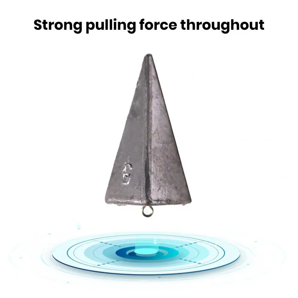 Fishing Lead Sinker Durable Lead Sinker Premium Triangular Pyramid Sinker Lead Fishing Weights 2/3/4/5/6oz Gear for Surf Fishing