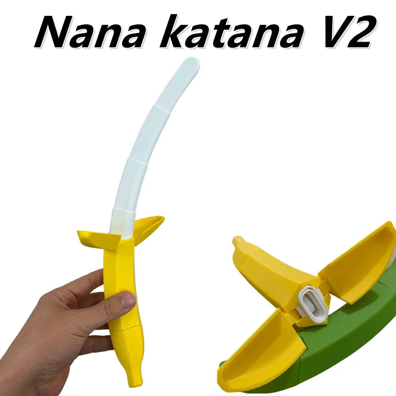 Gravity Katanas Sword Banana Shape Retractable Swords Decompression Katana Stress Relief Toy Knife Chindren Christmas Gifts