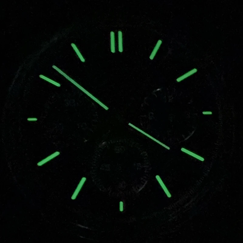 NOOKIDA 31,8 мм зеленые светящиеся кварцевые часы VK63, черный, белый цвет, ремешок с циферблатом, подходит для VK63, модифицированные детали механизма