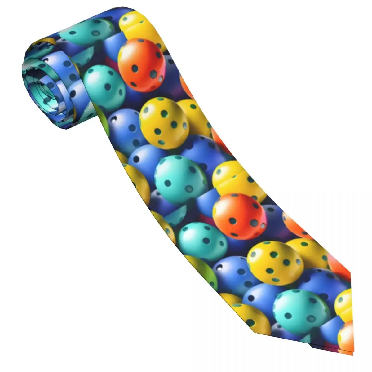 Pickleball Balls Pattern Tie For Men Women Necktie  Clothing Accessories