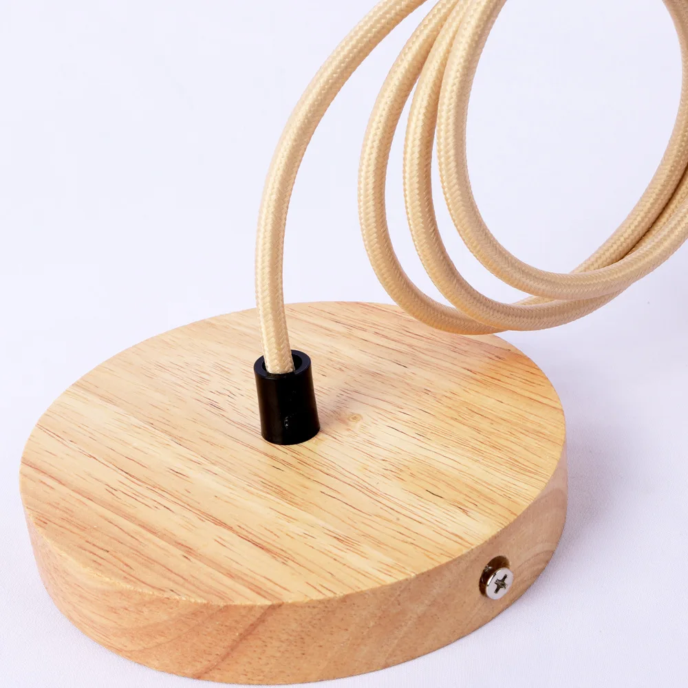 1pc Wood Pendant Lamp Base E27 Wooden Pendant Lights For Bedroom Home Living Room Decor Natural Color Hanging Lights Fixture