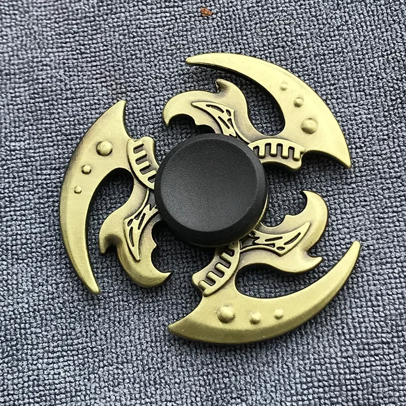 Metalowy fidget spinner w kolorze brązu, cichy łożyskowany, ze stopu, zabawka antystresowa do ręki, dekompresyjna, dla dzieci i dorosłych, prezent, zabawka EDC.
