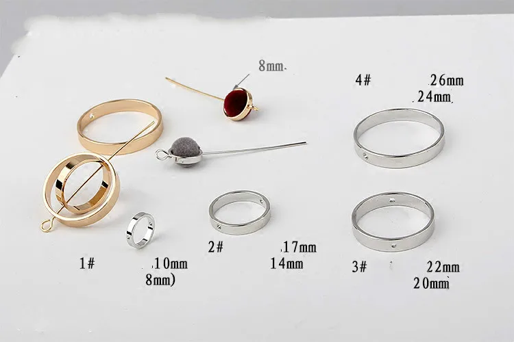 Diy Minimalist Geometric Earrings Earrings Accessories Pure Copper Plating Gold and Silver Double Hole Circular Earrings Jewelry