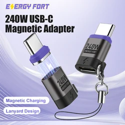 PD 3.0 Fast Charging Cable Cord 240W Magnetic Type C Adapter 480 Mbps Data Transfer Type C Connector Extender for Phone Laptop