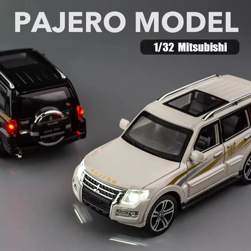 

High Simulation 1:32 Alloy PAJERO SUV Car Model Diecast Metal Off-road Vehicles Simulation Model Sound Light Kid Gift Toys