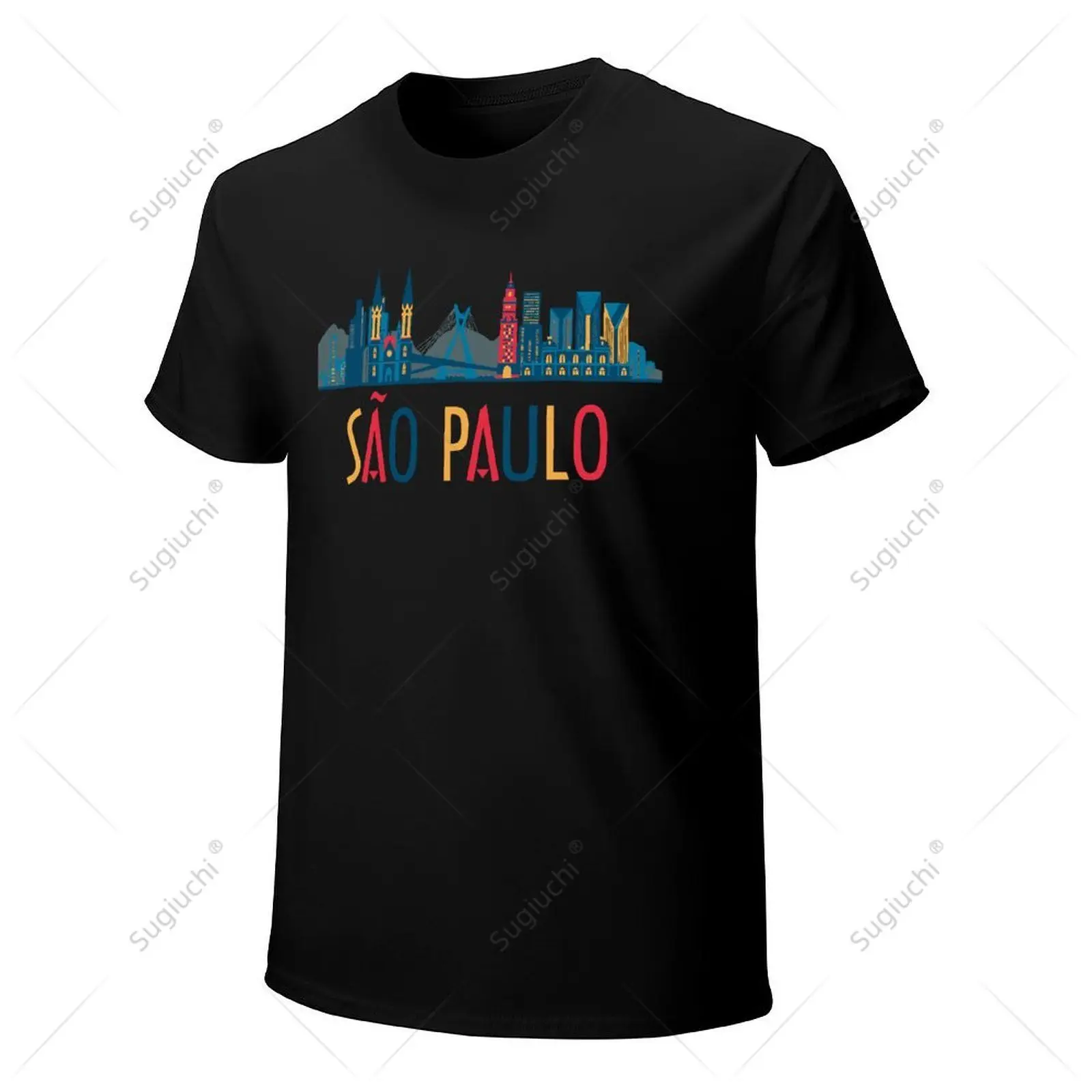 Unisex Men Sao Paulo Brazil Skyline Brazilian Souvenir Tshirt Tees T Shirts Women Boys 100% Cotton T-Shirt - view 4