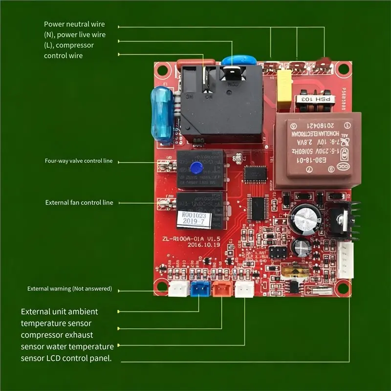 Efficient Air Energy Heat Pump Water Heater Universal Control Board Computer Control Board Version