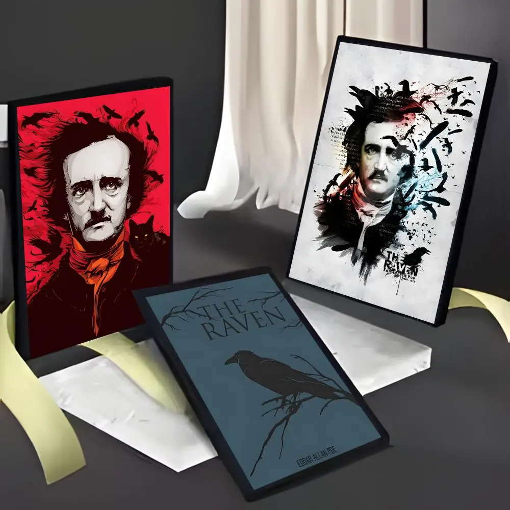 Mysterious Gloomy E-Edgar A-Allan Poe Poster American Film Mural Home Childrens Room Wall Decor Print