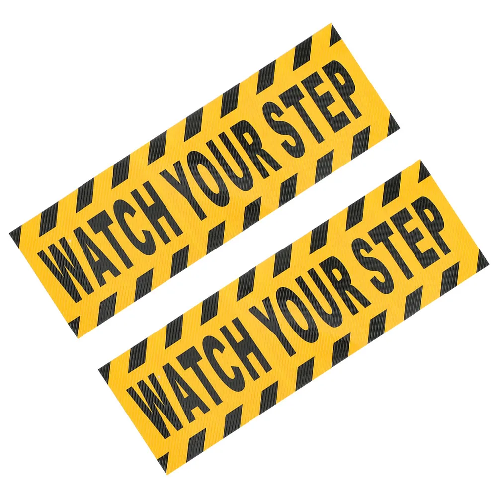 

2Pcs Anti Slip Stickers 30x10cm Black Yellow Safety Signs Non Skid Floor Decals for Stairs Walkways Easy Installation Durable