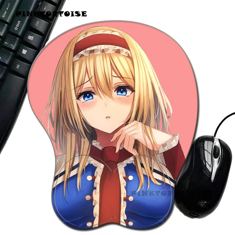 PINKTORTOISE MOUS MAT Anime Alice margatroid mousepad Silicon Anime 3D mousepad laptop Mice Pad Ergonomic MousePad