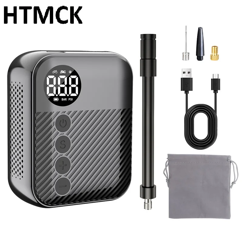 Portable Wireless Car Tire Inflator 150PSI Digital Air Compressor Electric Tire Pump with LED Light for Car Motorcycle Bicycle B