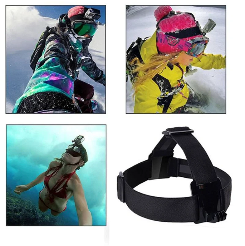 Harness Head Strap Mount Belt Adjustable Anti-slip Stand for Gopro Hero 7 6 5 4 3+ Eken H9 SJCAM Action Camera Accessories