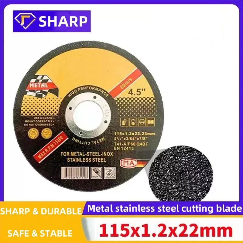 Para madera, hierro, Metal, corte de Pvc, 115mm, 125mm, hoja de sierra Circular de resina, muela de 5 "y 4,5", amoladora angular de disco de corte de Metal