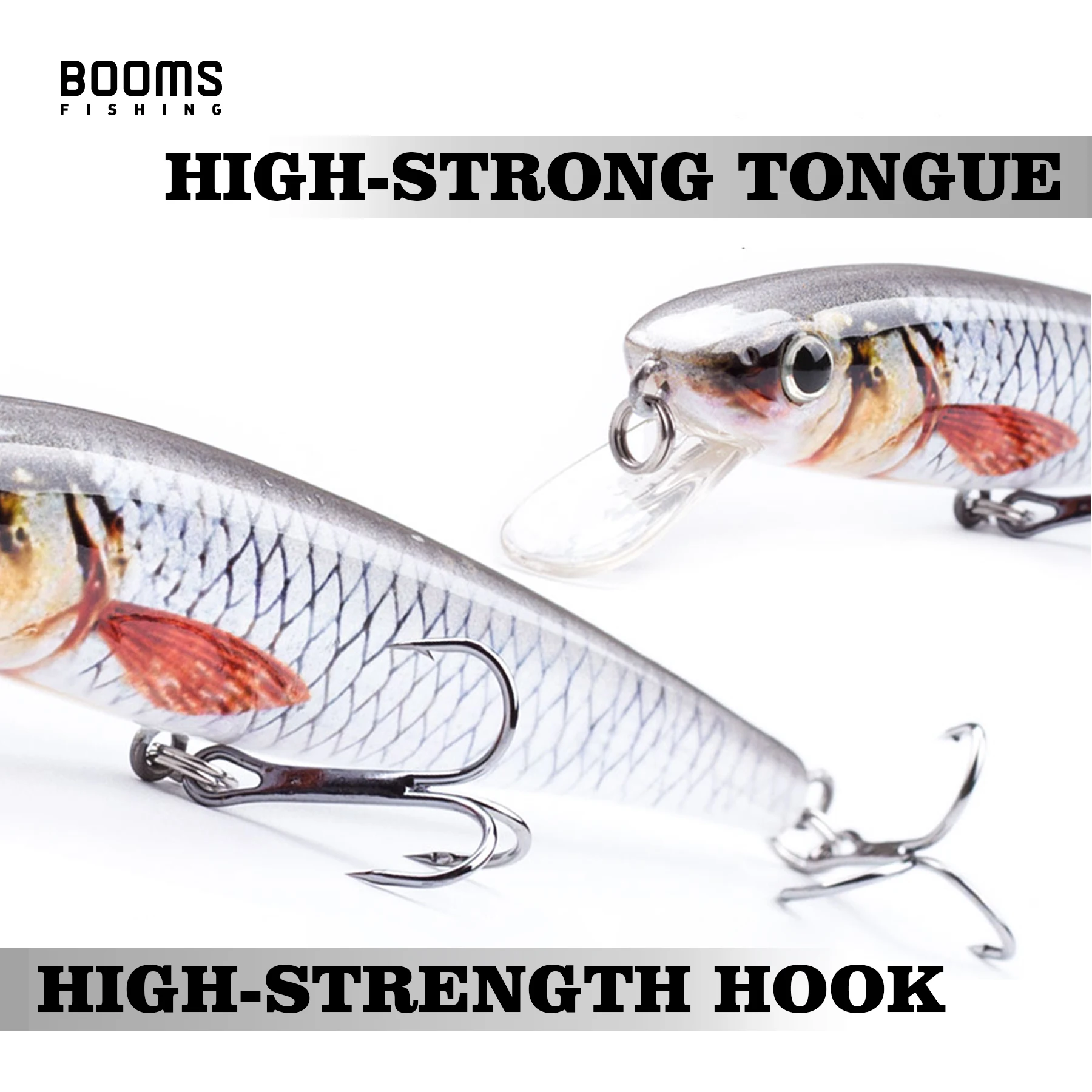 Booms Fishing YH3 Fishing Lure New Floating Hard Bait Minnow 112mm 11g Wobbler Jig Bait Crankbait Carp SwimBait Fishing Tackle