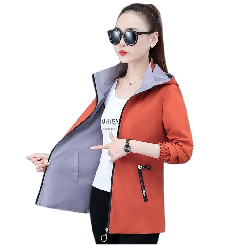 

Womens F Ashion Double-sided Spring Women's Short Casual Waist Short Slim Spring And Autumn New Cardigan Coat Coattide