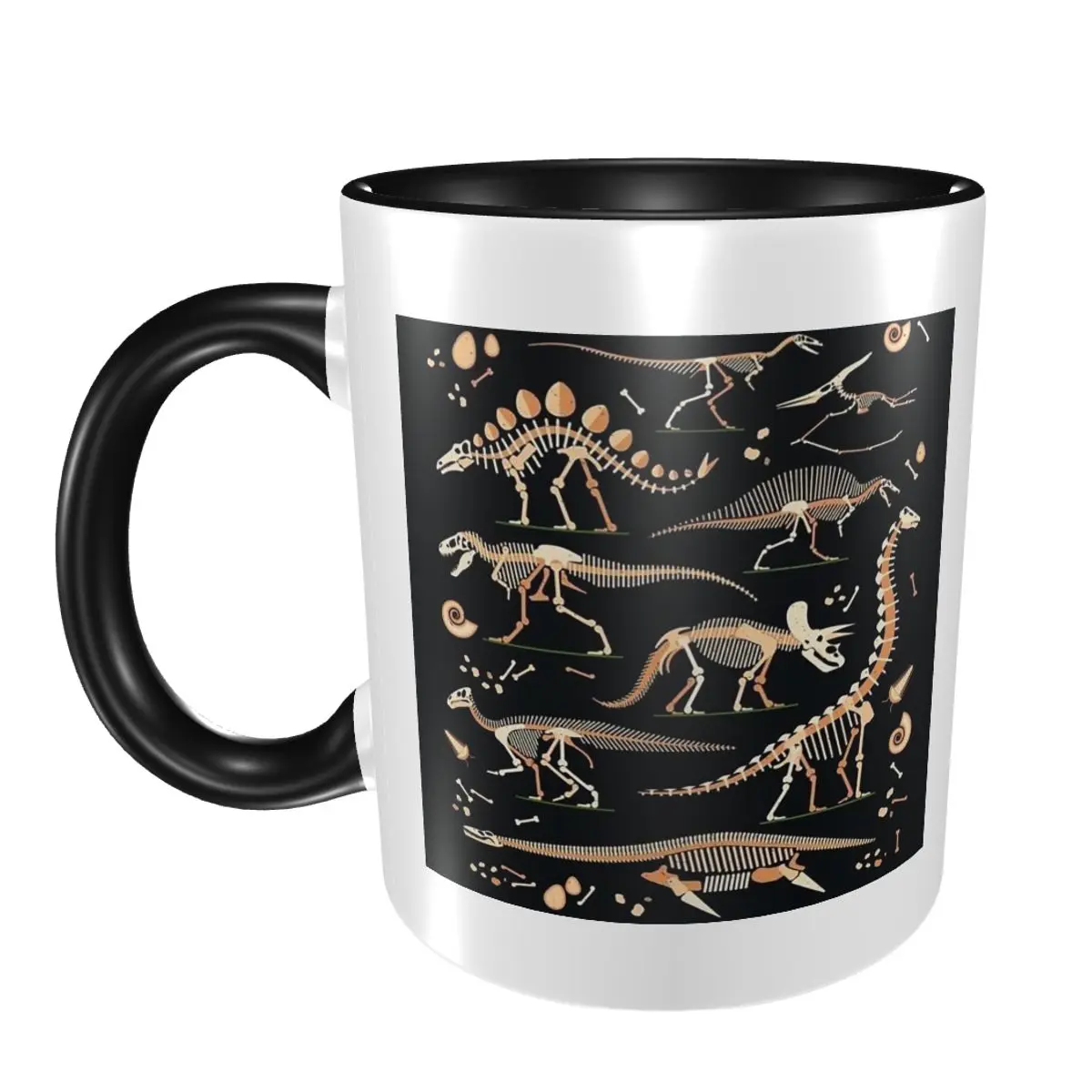 

Dinosaur Fossils Halloween Mug Funny Ceramic Coffee Cups Tea Mugs Milk Cup Drinkware Gifts for Friends