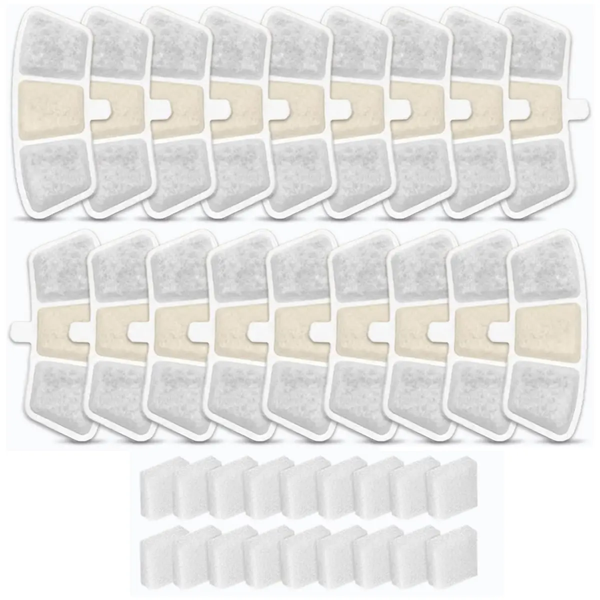 RECOMENDAR】18PCS Pet Fountain Filters for PW04 3.5L Cat Water Fountain Dispenser Long Lasting Replacement Filter
