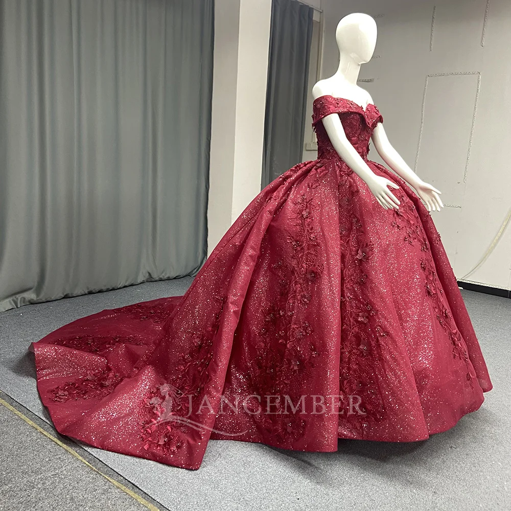 Красное платье Quinceanera с румянами, бальное платье, аппликации, бисер, индивидуальный корсет в форме сердца, сладкий 16, 15, Vestidos de 15 quinceañera